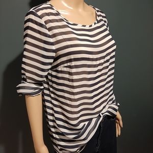 Sheer striped top (S)